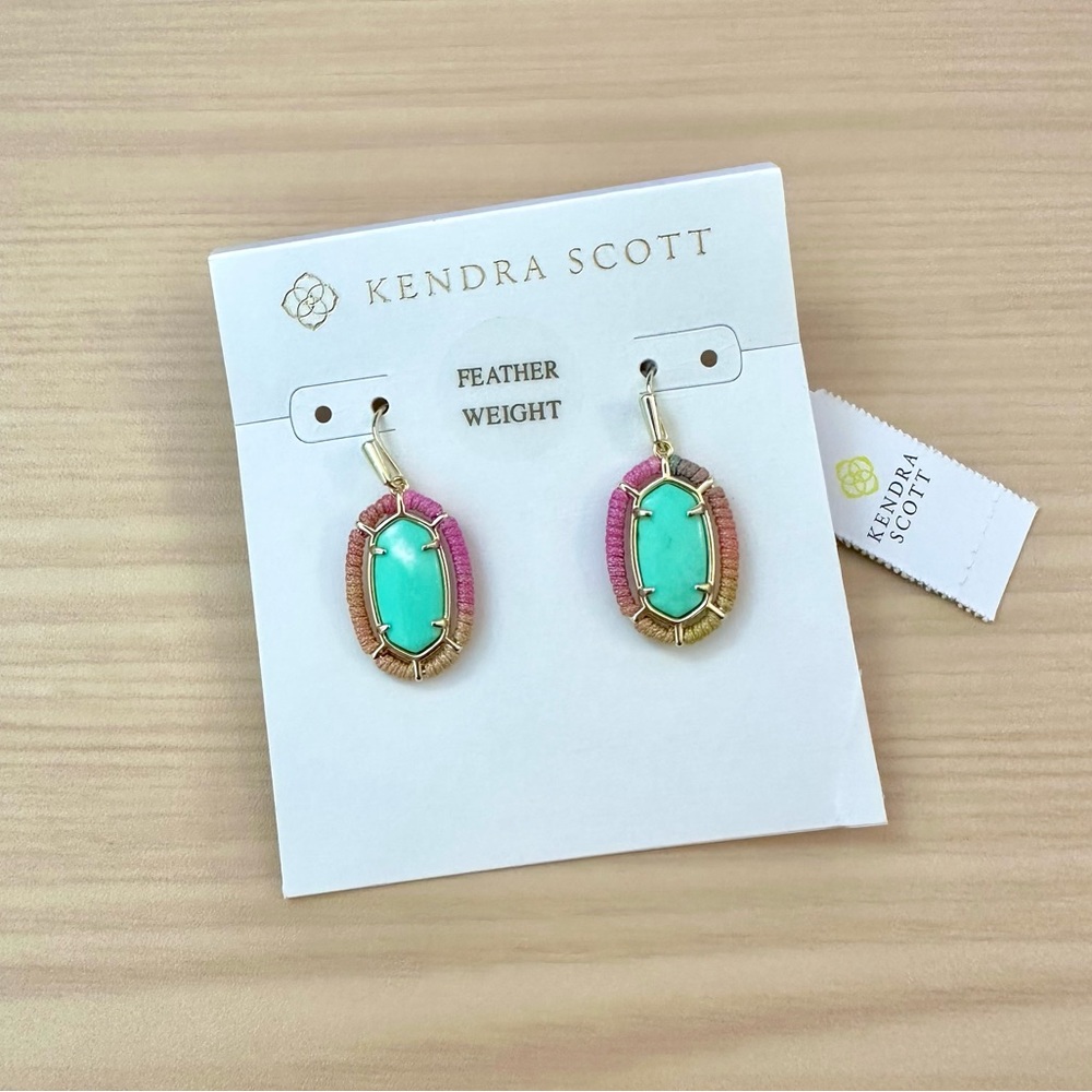 Kendra Scott - Threaded Lee Drop Earring Gold Mint Magnesite